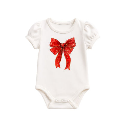 Confetti Kidz Ruby Star Coquette Bow Bamboo Bodysuit