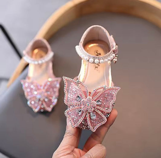 Pink Sequin Butterfly Princess Shoes