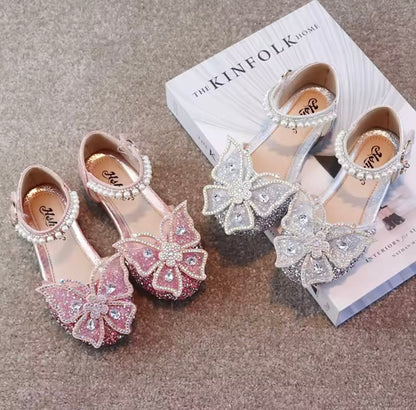 Pink Sequin Butterfly Princess Shoes