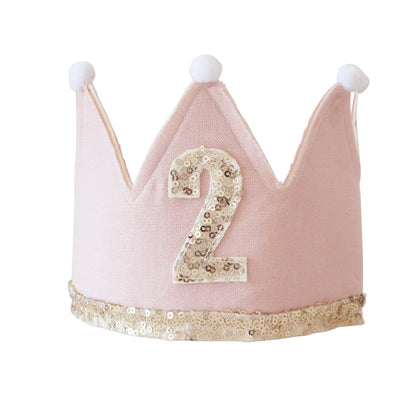 Alimrose 2nd Birthday Crown Hat Pink