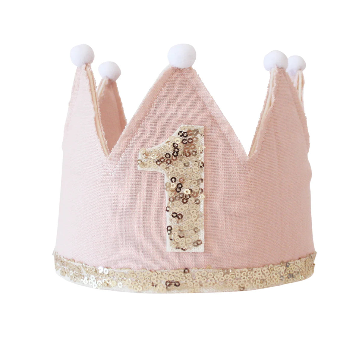 Alimrose 1st Birthday Crown Hat Pink