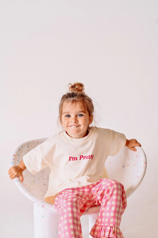 Dear Darcy I’m Pretty Tee Cream & Pink