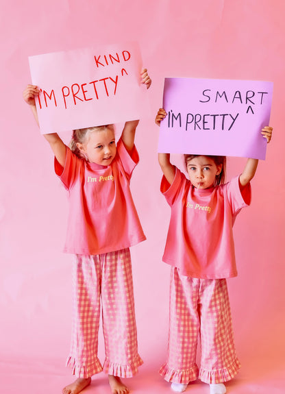 Dear Darcy I’m Pretty Tee Pink & Yellow