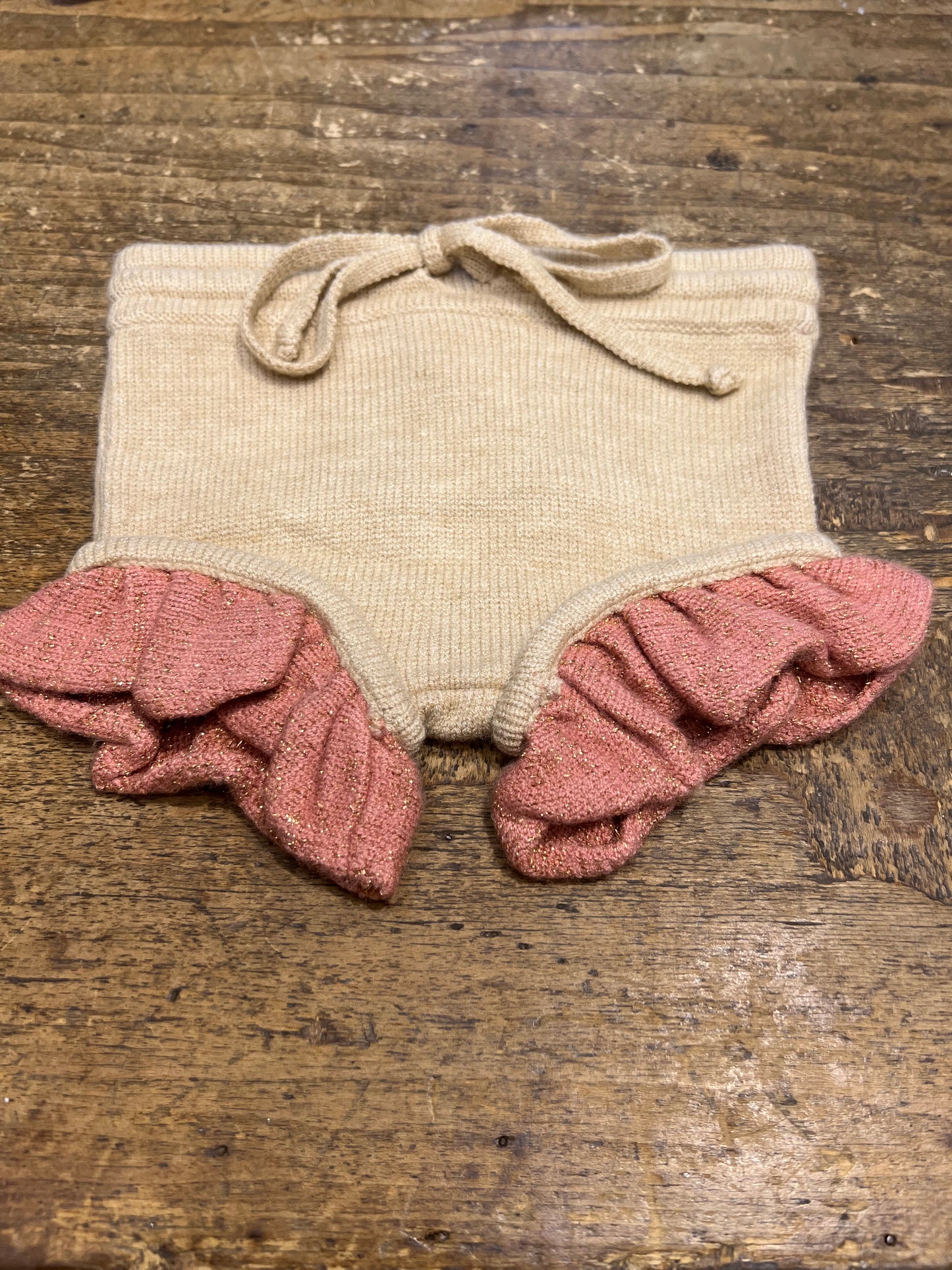 ILUH By Elsie Frankie Singlet Cream with Pink Frill