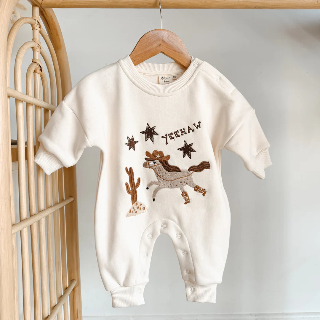 Blossom & Pear ‘Yeehaw' Lounge Suit Sand