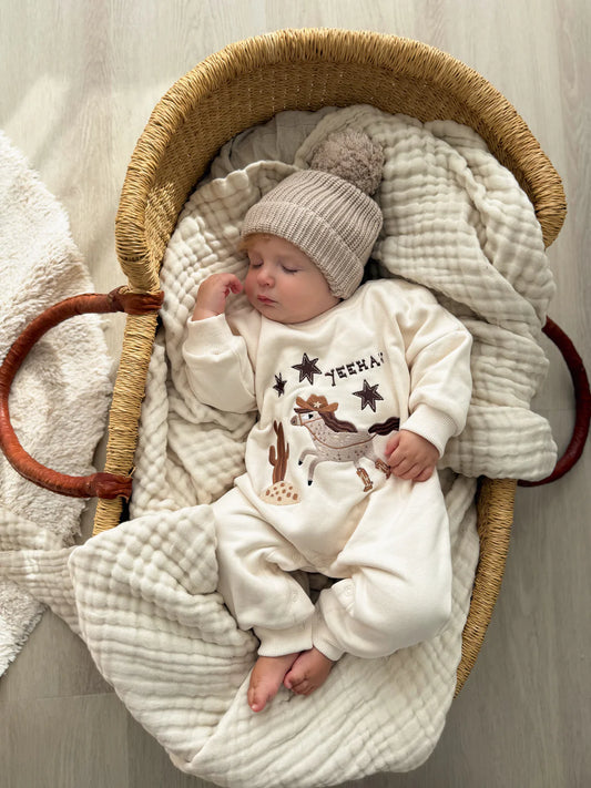 Blossom & Pear ‘Yeehaw' Lounge Suit Sand