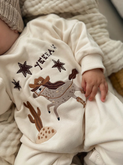 Blossom & Pear ‘Yeehaw' Lounge Suit Sand