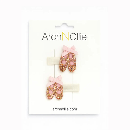 ArchNOllie Glitter Twinkle Toes Ballet Hair Clips