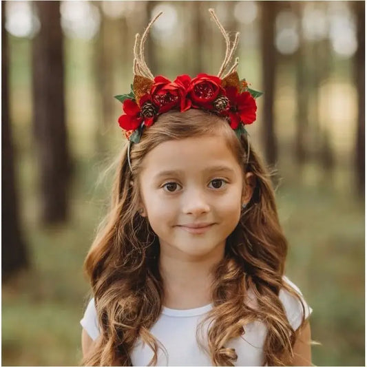 ArchNOllie Woodlands Reindeer Blossom Headband