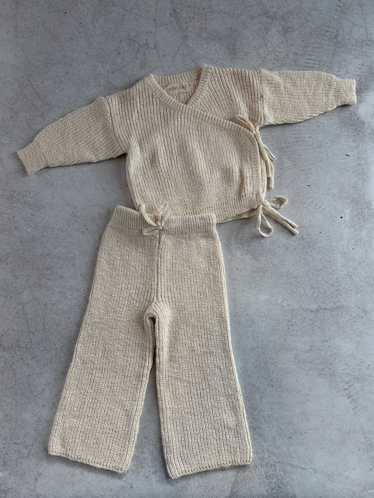 Dove & Leo Kimono Knit Set Milk