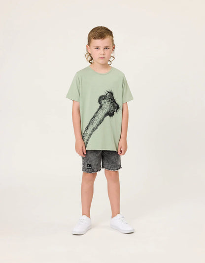 Radicool Kids Acid Wash Black Denim Shorts