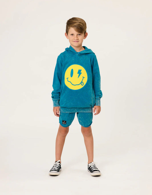 Radicool Kids Petrol Acid Wash Shorts