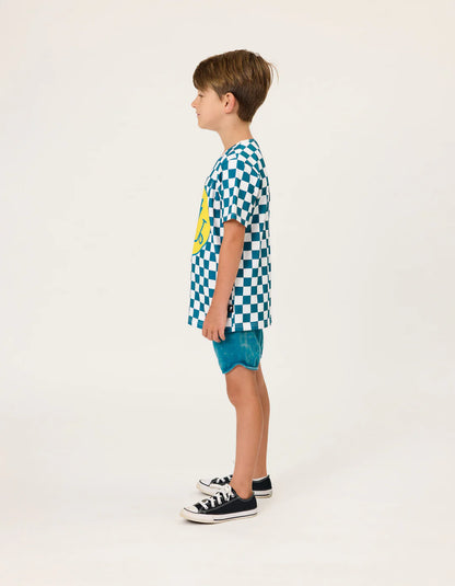 Radicool Kids Petrol Acid Wash Shorts