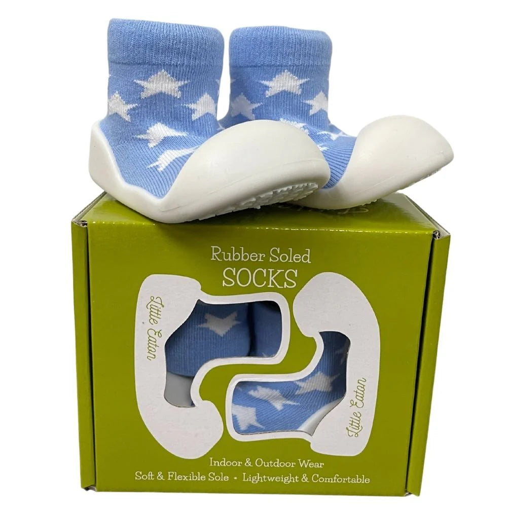 ES Kids Rubber Soled Socks Blue Star