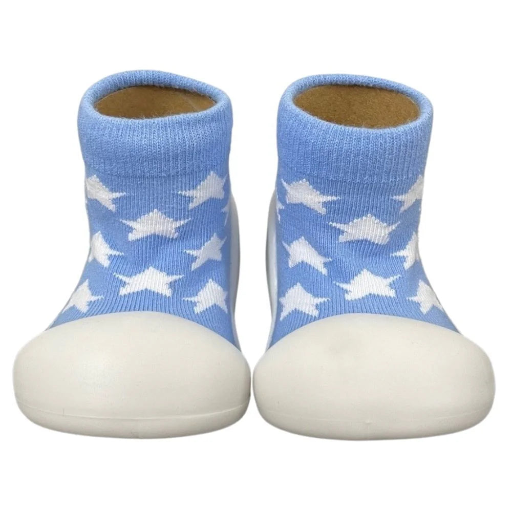 ES Kids Rubber Soled Socks Blue Star