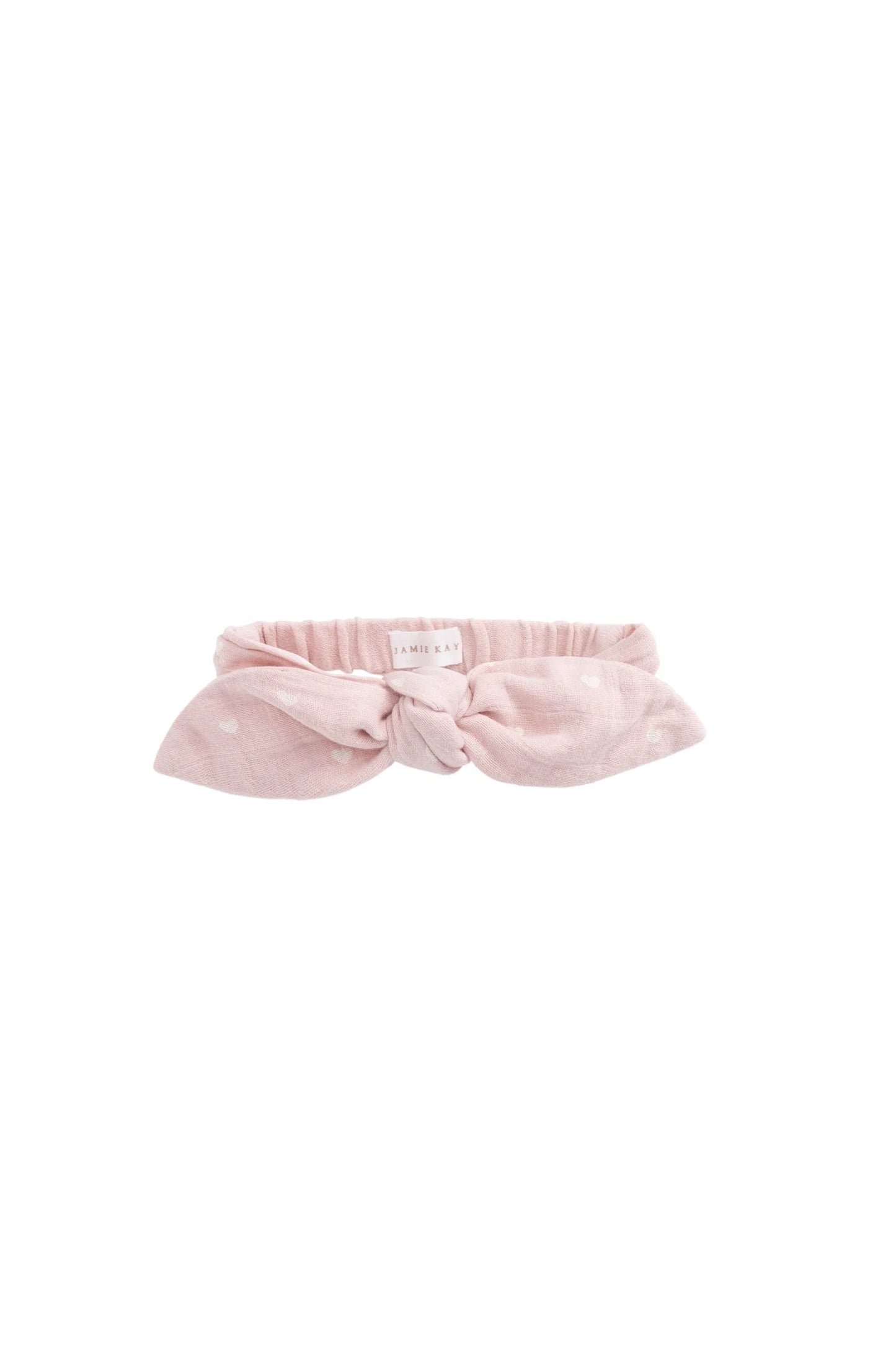 Jamie Kay Muslin Headband Petite Heart Old Rose