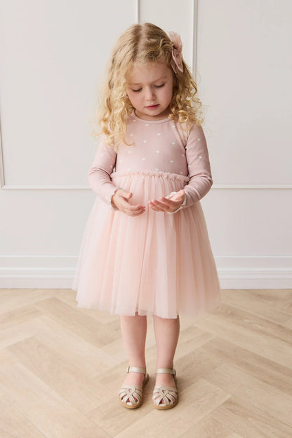 Jamie Kay Anna Tulle Dress Petite Heart Old Rose