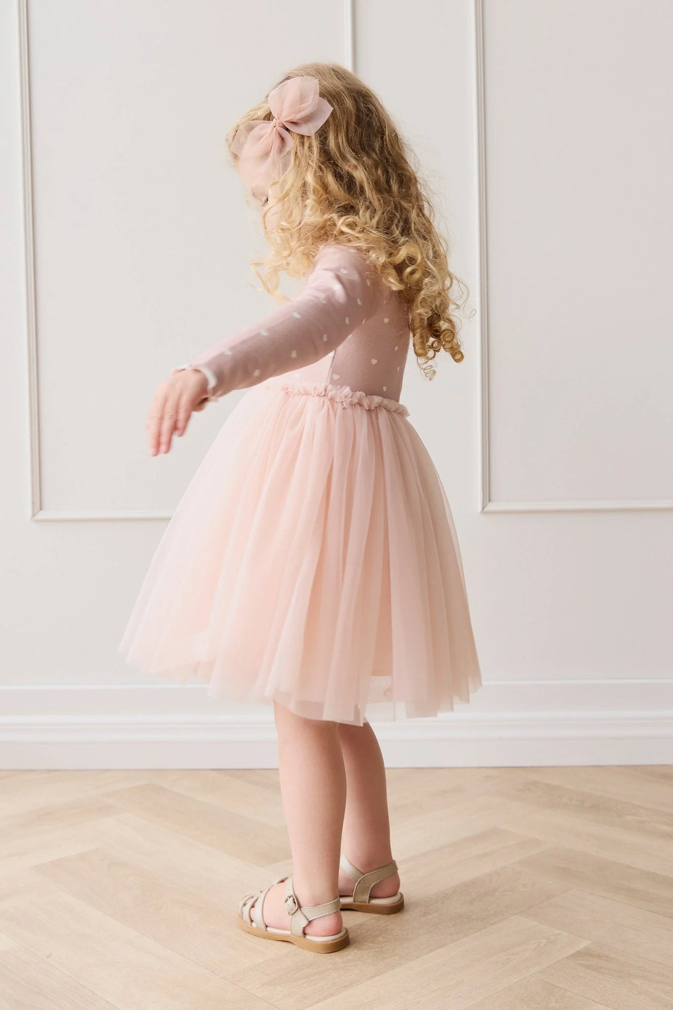 Jamie Kay Anna Tulle Dress Petite Heart Old Rose