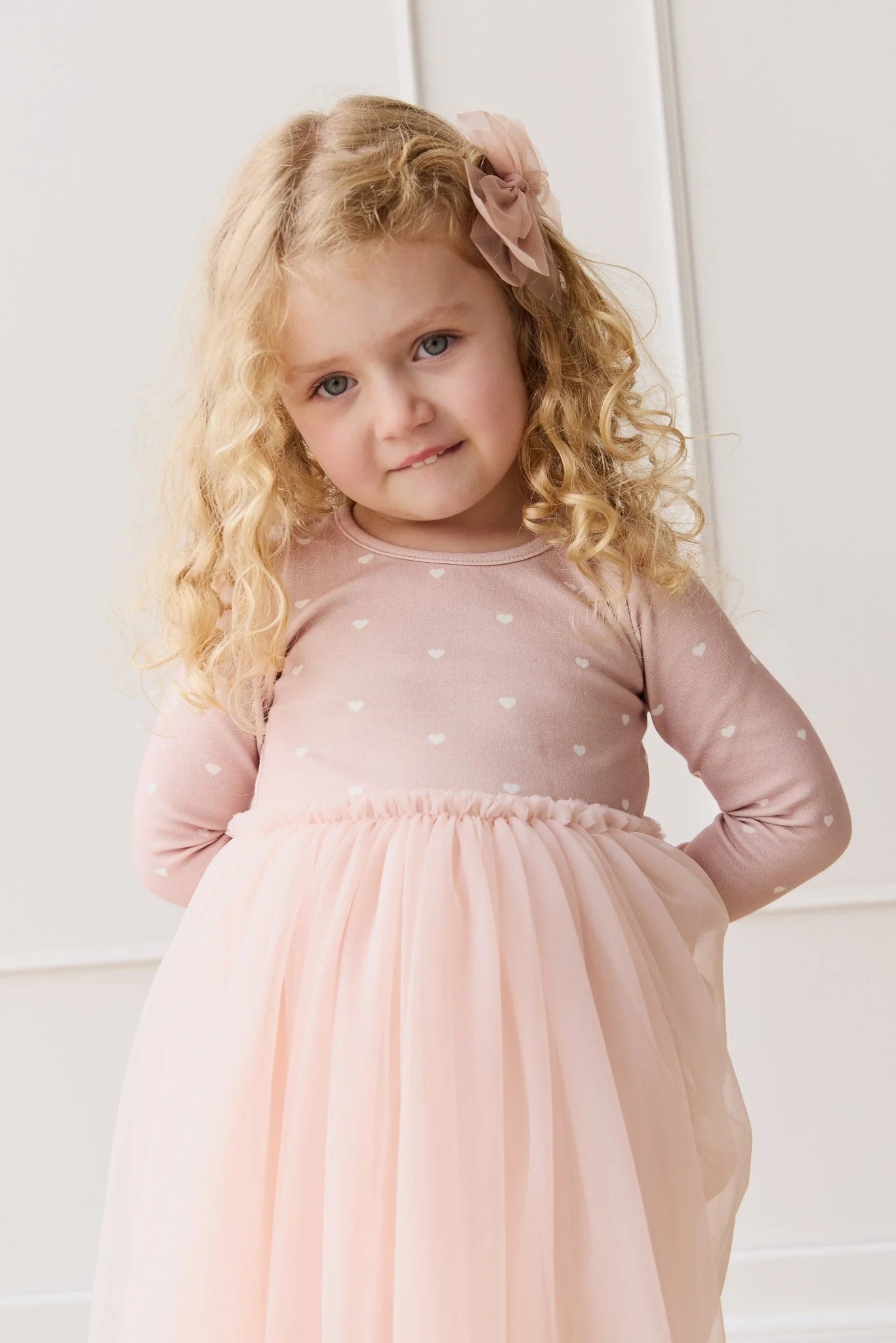 Jamie Kay Anna Tulle Dress Petite Heart Old Rose