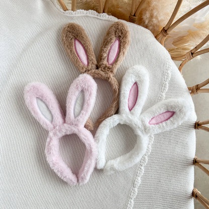 Blossom & Pear Bunny Ear Headband White