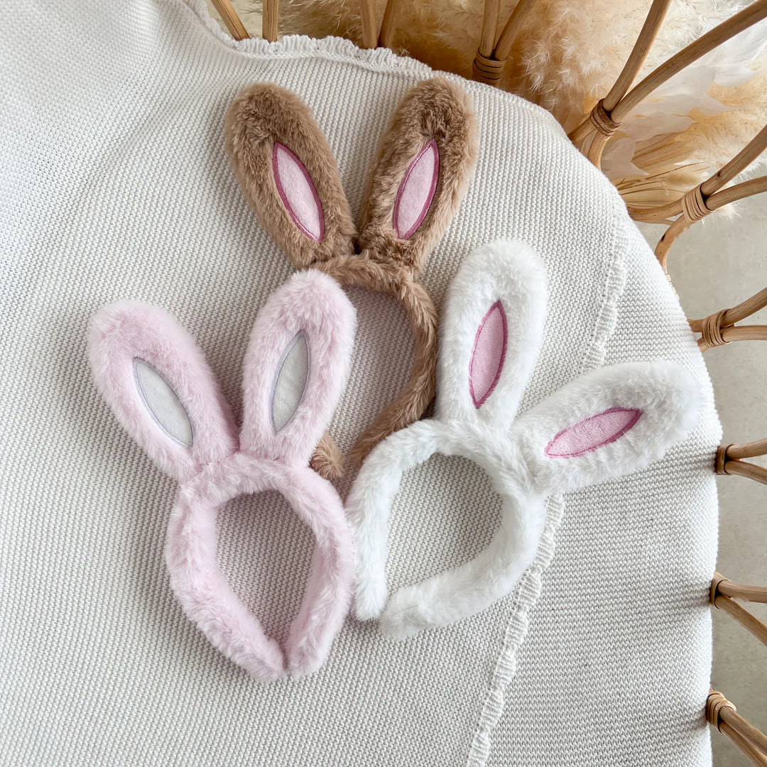 Blossom & Pear Bunny Ear Headband Brown