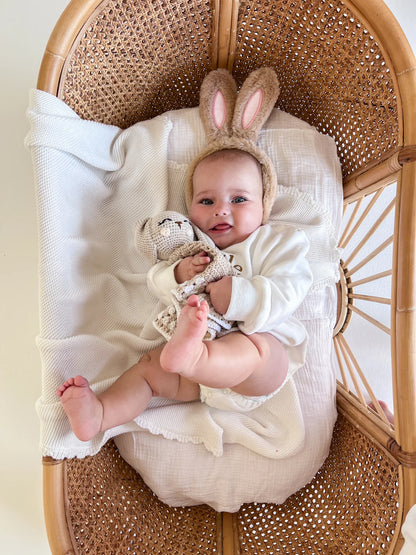 Blossom & Pear Bunny Ear Headband Brown