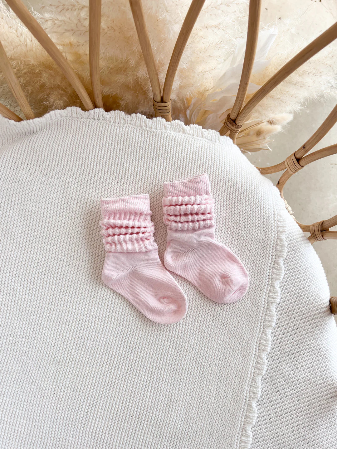 Blossom & Pear Pink Scrunch Socks