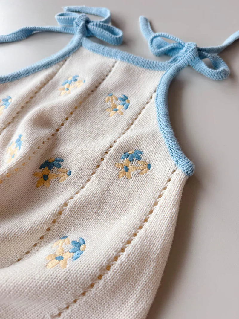 Freckles The Label Bloom Pointelle Tie Dress Pansy