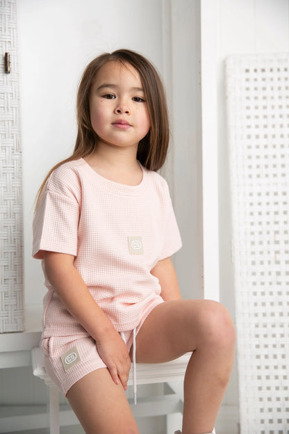 Cracked Soda Emma Waffle Tee Pink