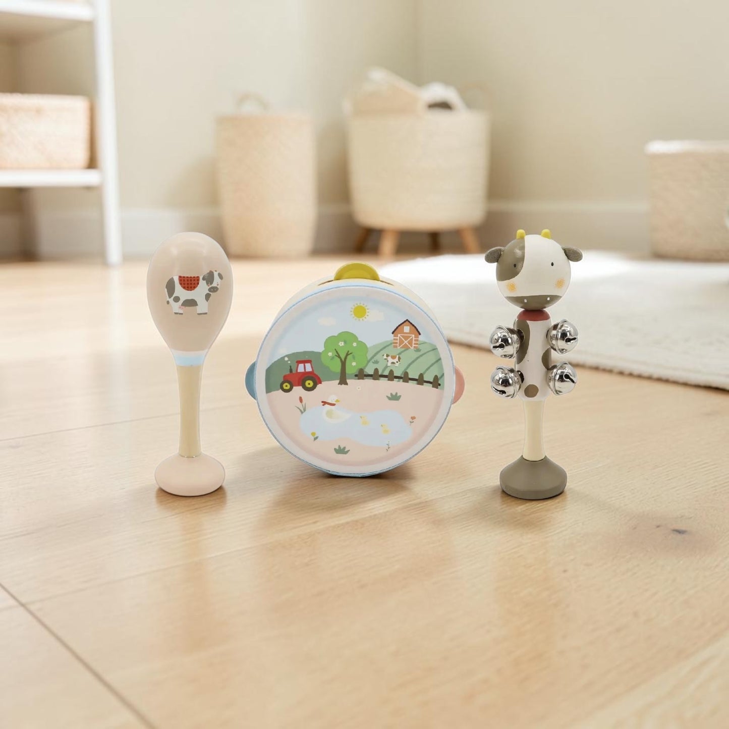 Onya Kids 3 Piece Farm Music Set Cow