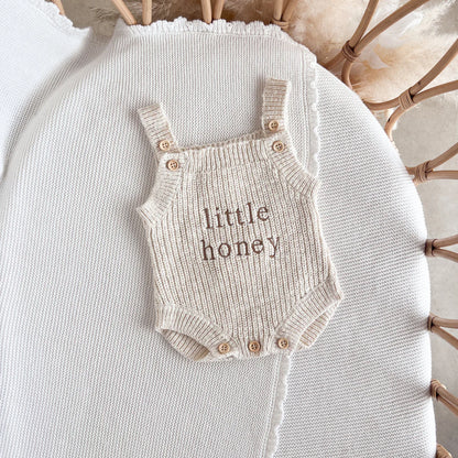 Blossom & Pear 'Little Honey' Singlet Knit Romper Honey