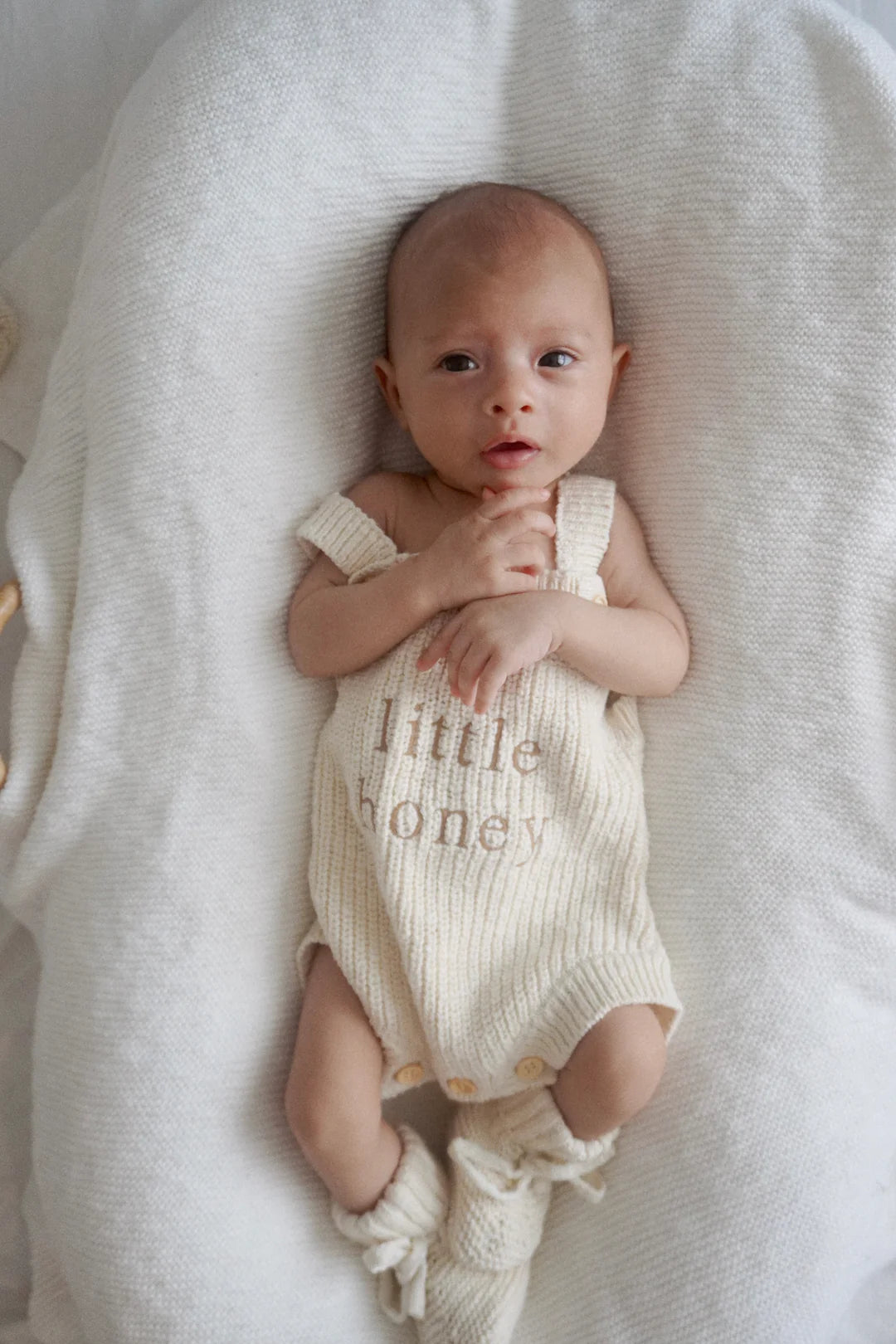 Blossom & Pear 'Little Honey' Singlet Knit Romper Honey