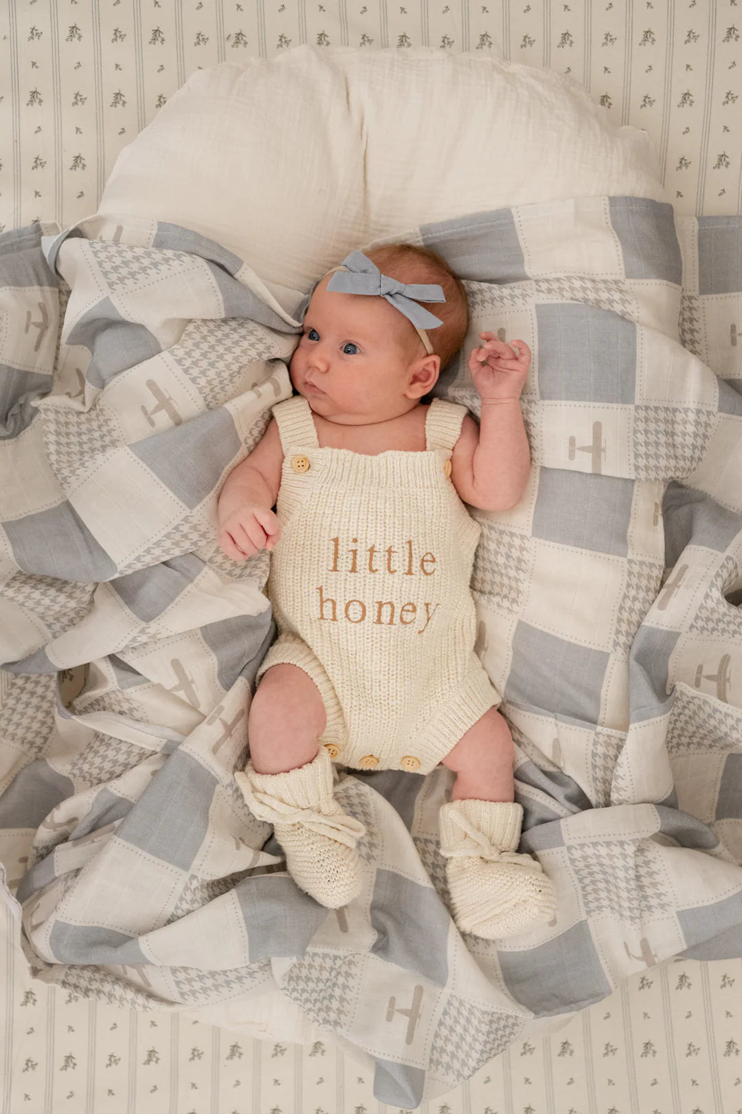 Blossom & Pear 'Little Honey' Singlet Knit Romper Honey