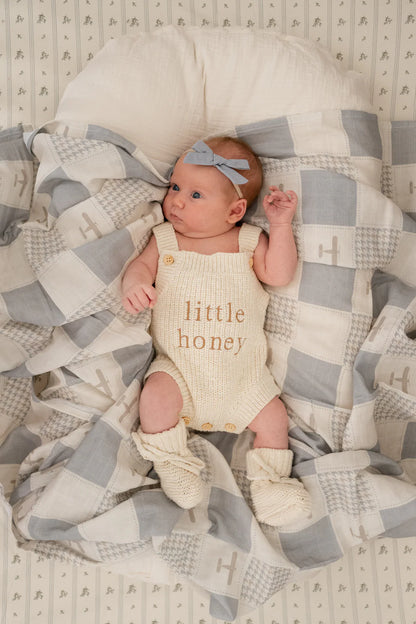 Blossom & Pear 'Little Honey' Singlet Knit Romper Honey