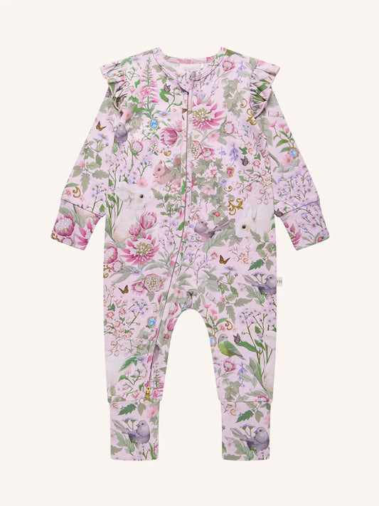 Fleur Harris Precious Frill Coverall in Pink Multi