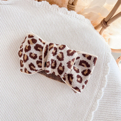 Blossom & Pear Leopard Knit Topknot