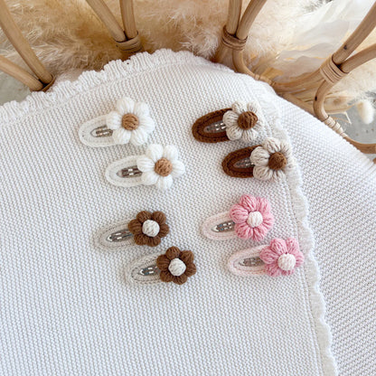 Blossom & Pear Daisy Crochet Hair Clip Set of 2 – Various