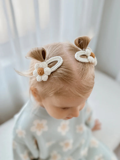 Blossom & Pear Daisy Crochet Hair Clip Set of 2 – Various