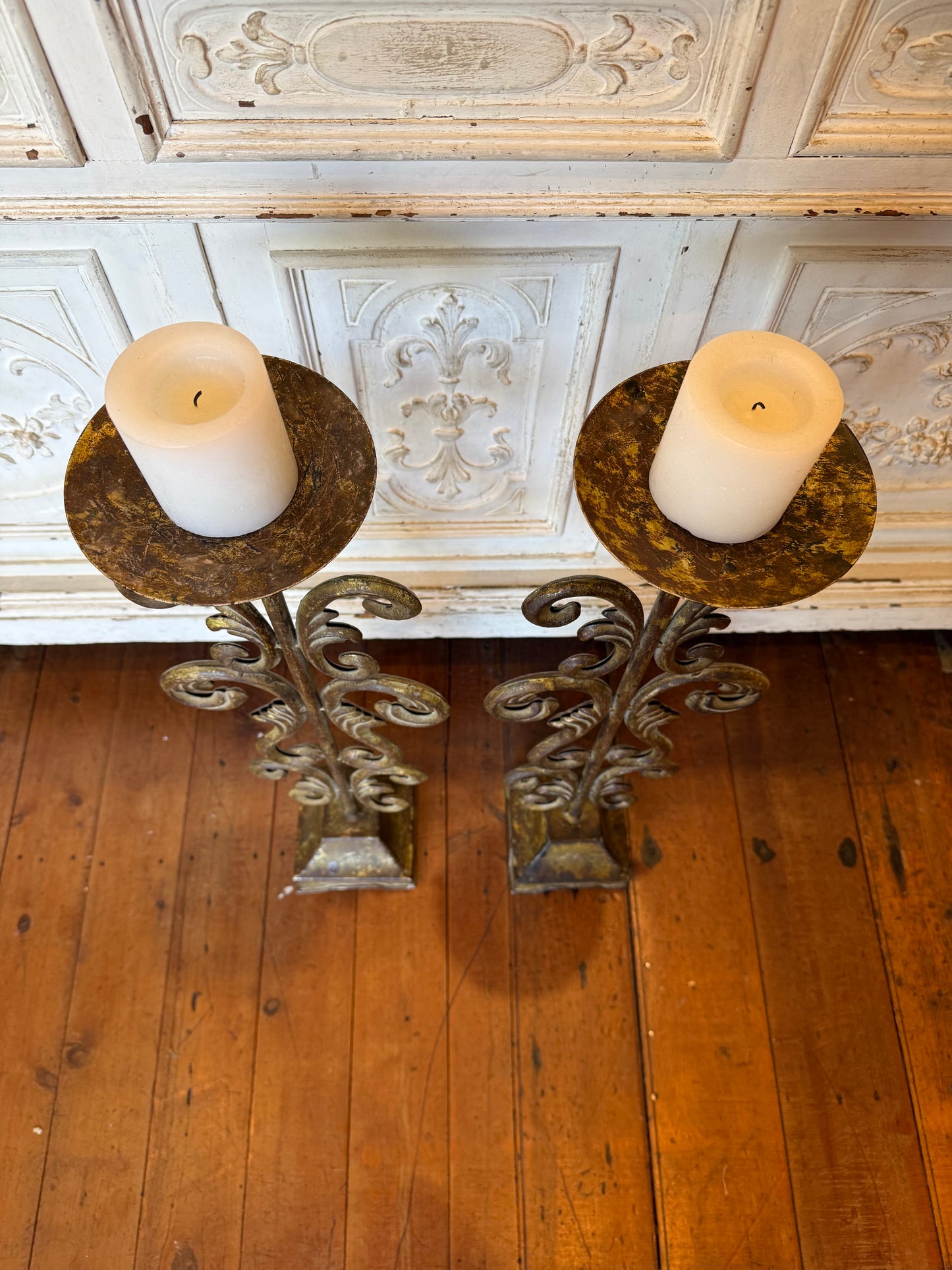 Pair of French Style Candle Holders