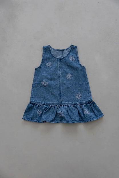 Belle & Sun Denim Dress Flower