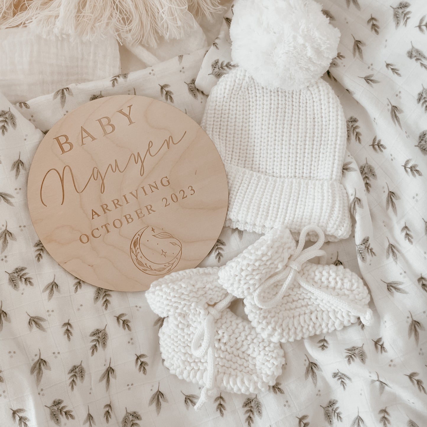 Blossom & Pear Mini Knit Beanie Milk