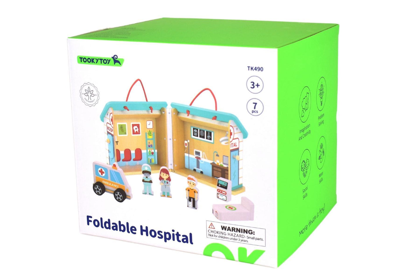 Tooky Toy Foldable Hospital Playset
