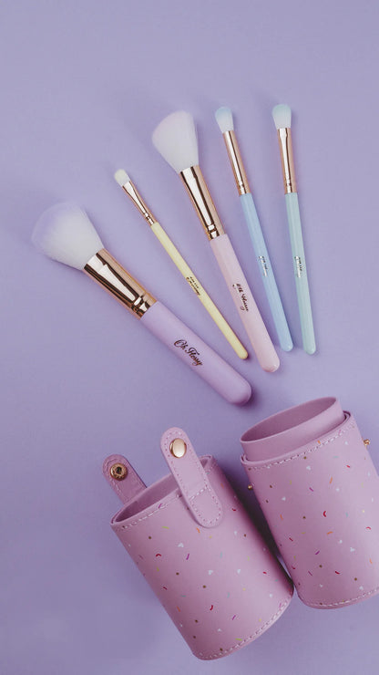 Oh Flossy 5-Piece Rainbow Makeup Brush Set