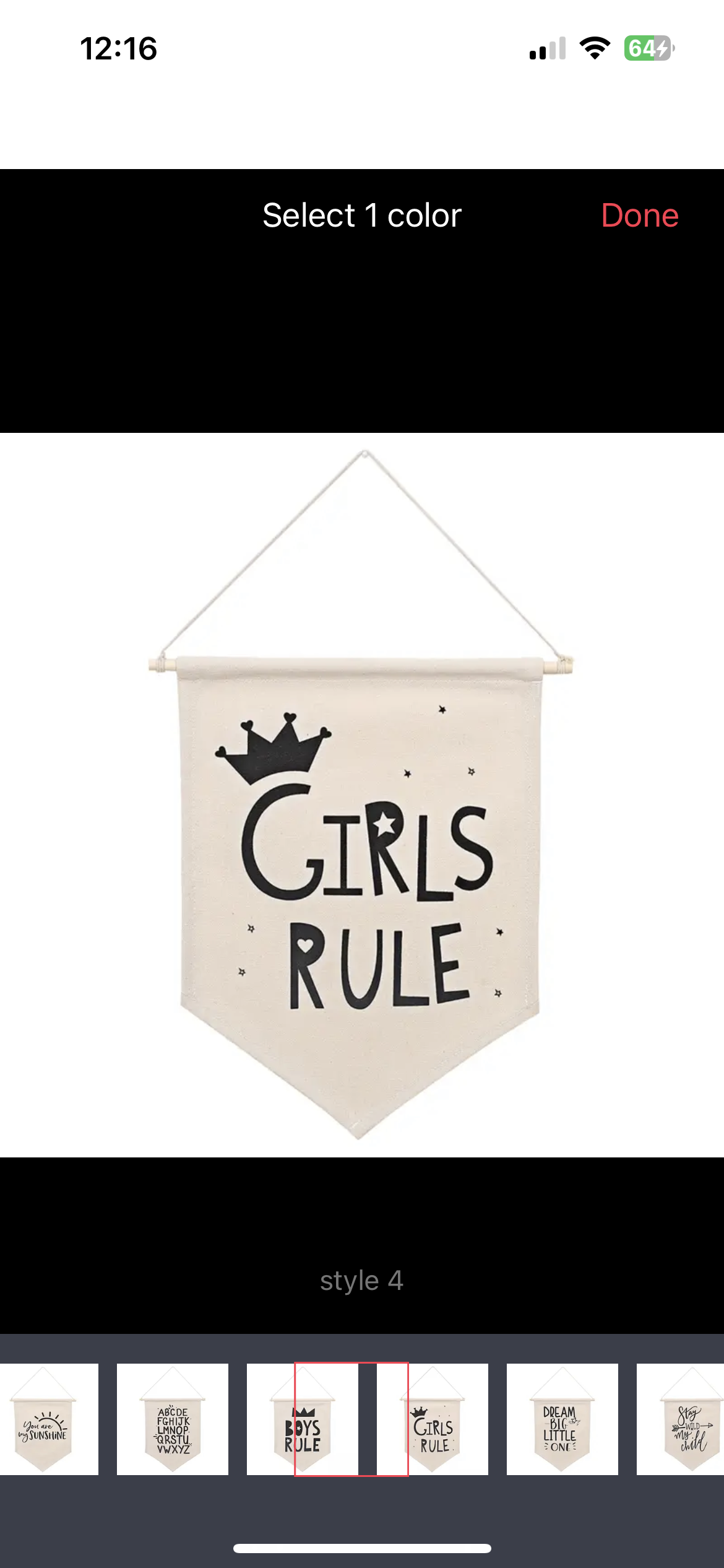 Girls Rule Wall Flag Banner
