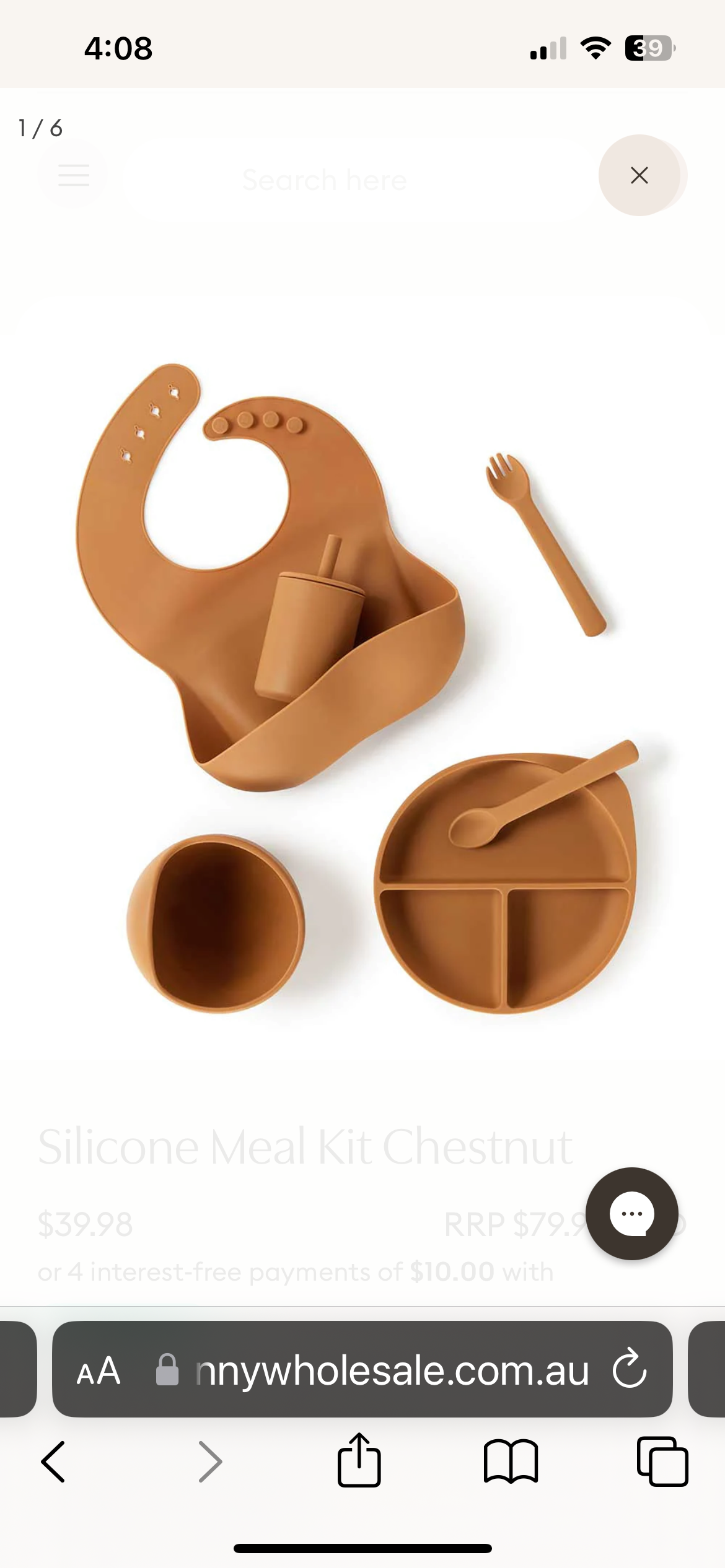Snuggle Hunny Silicone Meal Kit Chestnut