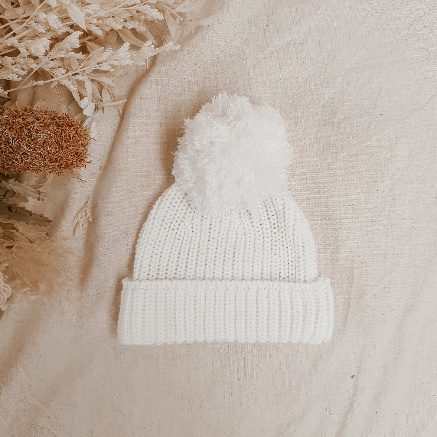 Blossom & Pear Mini Knit Beanie Milk