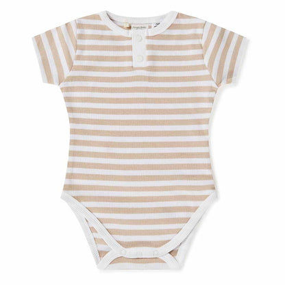 Snuggle Hunny Pebble Stripe Short Sleeve Bodysuit