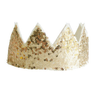 Alimrose Sequin Sparkle Crown Gold