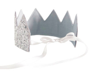 Alimrose Sequin Sparkle Crown Silver