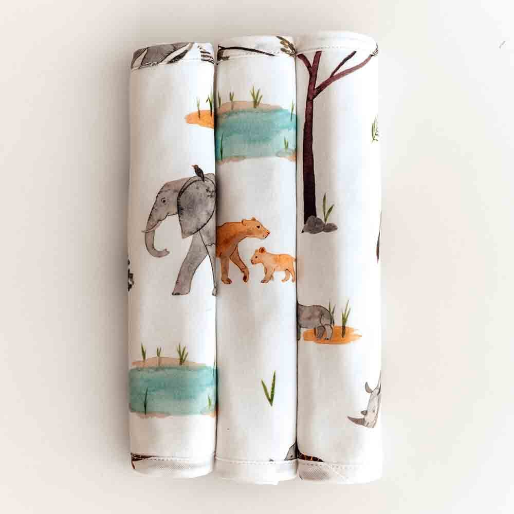 Snuggle Hunny Safari Wash Cloths – 3 Pack
